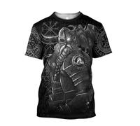 MYZTTZR Ragnar T-shirt Norse Myths Tattoo Summer Quick Dry Casual Short Sleeves Shirt Cosplay Costume,Odin God,3XL