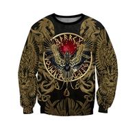 MYZTTZR Raven King,S, Nordic Sweatshirt Crew Neck Long Sleeve Spring Summer Quick-Drying Anime Shirts 6 Pictorial 8 Size Medieval Warriors Gift Cosplay Costume