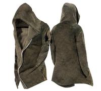 MYZTTZR Viking 3D Fleece-Lined Thermal Zipper Hoodie for Men Nordic Mythology Tattoo Vintage Casual Thickened Sweatshirt for Fall/Winter,Norse Mythology,XL