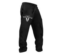 MYZTTZR Viking 3D Men's Trousers Nordic Mythology Tattoo Fenrir Retro Personality Sports Leisure Valhalla Gift,Valhalla,3XL
