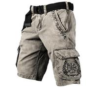 MYZTTZR Viking 3D Printed Shorts Nordic Tattoo Vintage Casual Personalised Men's Sports Beach Pants Medieval Valhalla,Mediaeval,XL