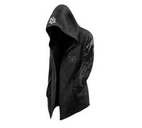 MYZTTZR Viking Men's Hooded Cardigan Norse Mythology 3D Tattoo Odin Autumn Jacket Valhalla Gift,Norse Mythology,3XL