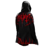 MYZTTZR Viking Men's Mid-Length Hooded Cardigan Nordic Mythology Tattoo Cloak 3D Odin Printed Biker Jacket Women's Medieval Gift,Varlor Knut,3XL