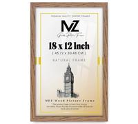 MZ GOODS 18x12 Inch Poster Frame | Handcrafted MDF Wood with HD Perspex | Rich and Elegant Finish for Artwork, Photos & Milestone Moments in Home, Office or Gallery - Dark Oak