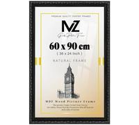 MZ Goods - Art Presentation Ornate Shabby Large Rectangle Poster/Picture (60 x 90 CM) | Solid Polcore 36 x 24 Inch Home/Office Decor & Gift [ Black ]