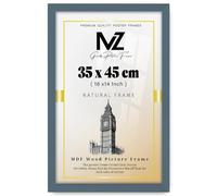 MZ GOODS | Dark Grey (35 x 45 CM) Poster Frame - 350 x 450 mm Photo Frame for Posters and Prints - Solid Eton wood, Home Décor 1' 2" x 1' 6" [ Dark Grey ]