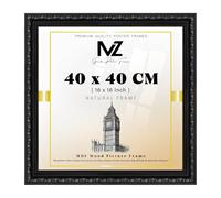 MZ GOODS Elegant Black Photo Display For Wall Mounting Horizontal Or Vertical 40 X 40 CM 16 X 16 Inch For Photos Posters Paintings Artwork Living Room Decor With Slim Border And Secure Hanging