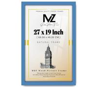 MZ GOODS - Elegant Large Rectangle 27 x 19 Inch Poster/Picture | with Solid Eton Wood Finish- Ideal for Birthday/Wedding/Gifting (68.58 x 48.26 CM) [ Blue ]