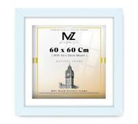 MZ GOODS - Elegant Square Poster/Picture (60 x 60 Cm) with (50 x 50 Cm) White Mount with a Solid Eton Wood Finish with Perxpex- 24 x 24 Inch - Any Room's Aesthetic [ White ]
