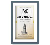 MZ GOODS | Eton Wood 600 x 800 mm With 700 x 500 mm White Mount Frames Dark Grey 32" x 24" Perfect for Home, Office, (60 x 80 cm) [ Dark Grey ]