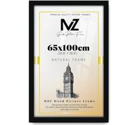 MZ GOODS Extra Large 65x100 cm Poster Frame - Sleek Black Finish Engineered wood with Perspex - Ideal for Prints, Artwork & Photos,Posters, Certificates (25.6x39.4 in) - 650 x 1000 mm-(Black)