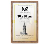 MZ GOODS | Flat Style (30 x 50 CM) Dark Oak Wall Mounting 0' 12" x 1' 8" Frame 12 x 20 Inch Picture Frames [ Dark Oak ]