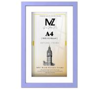 MZ GOODS | MDF Artistic Wall Hanging Frame A4 (21.00 x 29.70 cm) With A5 (210 x 148 mm) White Mount Engineered Wood | 11x8 Inch Certificate, Diploma, Modern Décor Frame [ Purple ]