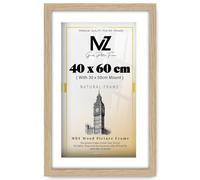 MZ GOODS | MDF Contemporary Art Print Frame (40 x 60 cm) With (19.68 x 11.81 Inch) White Mount Engineered Wood | 16 x 24 Certificate, Diploma, Decorative Frame [ Oak ]