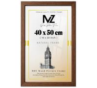 MZ GOODS | MDF Picture Frame (40 x 50 CM) 20 x 16 Inch for Pop Art, Certificates & Prints, MDF Wood, Portrait & Landscape Hanging Hooks [ Walnut ]