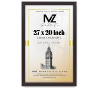 MZ GOODS | MDF Wood Poster Frame (68.58 x 50.80 CM) 2' 3" x 1' 8" Ideal for Home & Office Décor, Perfect for Wall Gallery & Gift, Sturdy MDF Build with Hanging Hooks [ Mahogany ]