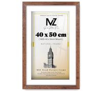 MZ GOODS | Medium 1' 4" x 1' 8" Rustic Poster Frame (40 x 50 cm) with 40 x 30 cm White Mount - House Decoration 16 x 20 Inch [ Rustic ]