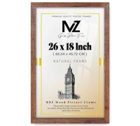 MZ GOODS | Medium Flat Style 26 Inch x 18 Inch Eton Wood Frame Classic Rustic (66.04 x 45.72 CM) Frame | Perfect for Art Display 2' 2" x 1' 6" [ Rustic ]