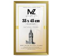 MZ GOODS | Modern Home & Office Décor (35 x 45 CM) | 18 x 14 Inch Engineered Wood Gold Frames | Ideal for Christmas & Birthdays 1' 2" x 1' 6" [ Gold ]