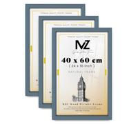 MZ GOODS pack of 3 Eton Wood 400 x 600 mm Frames - Medium Dark Grey 24" x 16" Perfect for Home, Office, (40 x 60 CM) [ Dark Grey ]