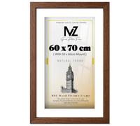 MZ GOODS | Poster Frame 1' 12" x 2' 4" Walnut 28" x 24" With (23.62 x 19.68 Inch) White Mount Handmade for Room Décor (60 x 70 cm) [ Walnut ]