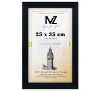 MZ Goods Premium Black 35x25cm Poster Frame- Engineered Wood with Strong & Clear Perspex - Horizontal and Vertical Formats- For Print/Photo/Wall Gallery [Black,14x10 inch, Frame]