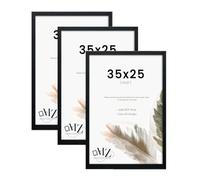 MZ Goods Premium Black Pack of 3 35x25cm Poster Frame- Engineered Wood with Strong & Clear Perspex - Horizontal and Vertical Formats- For Print/Photo/Wall Gallery [Black,14x10 inch, Frame]