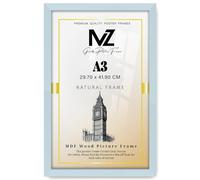 MZ Goods - Professional Art Presentation Flat Large Rectangle Poster/Picture A3 (29.70 x 41.90 CM) | Solid Eton Wood- 16 x 11 Inch Home/Office Decor & Gift [ Light Grey ]