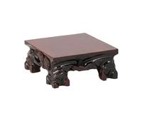 mZ7jGu1 Flower Bonsai Pedestal Square Flower Potted Short Foot Base Wood Ornaments Strange Stones Bonsai Display Shelf(Large)