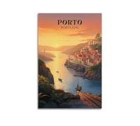 MZAOWNC Portugal Porto Vintage Travel Poster Art Canvas Painting Decor Wall Print Photo Home Modern Decoratives 08x12inch(20x30cm)