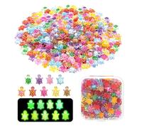 Mzario 400 Pcs Mini Turtles Glow in The Dark,Mini Resin Turtles,Cute Resin Tiny Animals to Hide,Miniature Figurines for Fairy Garden Moss Landscape Decoration Hidden Game and DIY Nail Art