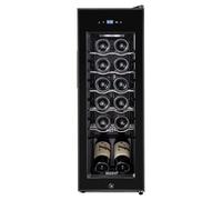 MZAVP Mini Wine Fridge, 12 Bottle Compressor Wine Cooler Refrigerator, Freestanding Wine Cellar For Red&White Wine, Digital Temperature Control, Removable Shelves, Glass Door