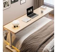 MZBDYYF Adjustable height bed desk with wheels, Home overbed table for laptop, Mobile hospital rolling bed table, over the bed working table, bedroom overbed table.