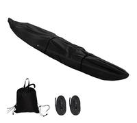 MZBDYYF Hardtry Kayak Covers with Zip, 420D Waterproof Oxford Fabric, Grey, Fits 13FT Kayak, Boat Cover