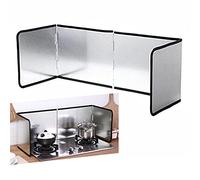 MZBDYYF Height 40CM Stove Splatter Guard for Cooking Kitchen Anti Splatter Shield Guard Portable Folding Cooker Side Fat Oil Splash Guard Splash Back Splatter Screen for Frying Pan Wall Hob Grease