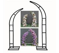 MZBDYYF Set Of 2 Metal Curved Wedding Arch Frames Balloon Arch Backdrop Stand For Ceremony And Party Birthday Anniversary Baby Shower Floral Indoor Outdoor Event Decor