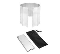 Mzbnfa 12 Plates Camp Stove Windshield, Foldable Outdoor Camping Cooker Wind Screen Gas Stove Windshield, Aluminium Compact Camping Windscreen for Picnic, Backpacking, Cooking
