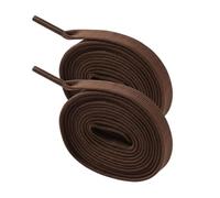 Mzbnfa 2-Layer Cotton-Polyester Flat Shoelaces 130cm (1.3m) 40 Spindle Durable Replacement Laces for Trainers/Sneakers (Brown)
