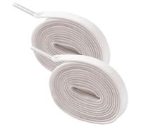 Mzbnfa 2-Layer Cotton-Polyester Flat Shoelaces 130cm (1.3m) 48/40 Spindle Durable Replacement Laces for Trainers/Sneakers (Natural White)