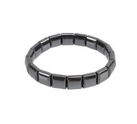 Mzbnfa Hematite Bracelet Men, Natural Stone Adjustable Elastic Bracelets, Black Hematite Gemstone Bracelet, Restore Confidence & Your Edge, Gift for Dad, Husband, Boyfriend, Men