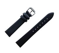 MZBUTIQ 13 mm Black Classic Thin Leather Watch Band Calfskin Replacement Strap for Ladies