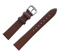 MZBUTIQ 13 mm Brown Classic Thin Leather Watch Band Calfskin Replacement Strap for Ladies