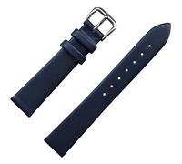 MZBUTIQ 13 mm Dark Blue Classic Thin Leather Watch Band Calfskin Replacement Strap for Ladies
