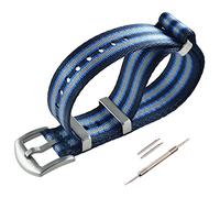 MZBUTIQ Watch Strap 20 mm Seat Belt Colorful Nylon Watch Bands One-piece 4 Ring Watch Bracelet for Men