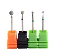 MZCMSL 4PCS Cuticle Clean Drill Bit Diamond Nail Bit Ball Head Stone File Manicure Pedicure Nail Art Tools