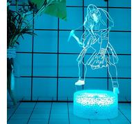 Mzcyfuy 3D Night Light, Killer Role, 16 Color Changing Cartoon USB Desk Lamp Illusion Lighting with Remote Control for Home Decor Gift for Kids (Blight)