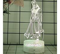 Mzcyfuy Dead by Daylight 3D Night Light, Killer Role, 16 Color Changing Cartoon USB Desk Lamp Illusion Lighting with Remote Control for Home Decor Gift for Kids (Huntress)