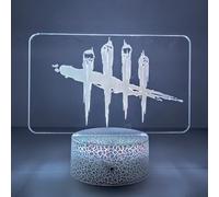 Mzcyfuy Dead by Daylight 3D Night Light, Killer Role, 16 Color Changing Cartoon USB Desk Lamp Illusion Lighting with Remote Control for Home Decor Gift for Kids (Logo)