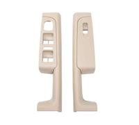 MZEER 2PCS Front Rear Inner Door Handle Armrest Frame Switch Control Panel Trim 3TD867157 for Skoda for Superb 2008-2013(Beige Front)