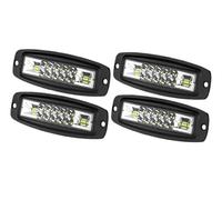 MZEER 7 Inch LED Work Light Bar Flush Mount Driving Fog Lamp LED Bar Combo Beam Driving Work Lights For Off Road ATV UTV UAZ 12V 24V(4 pieces White)